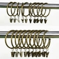 thumbnail image 1 of 10 Pcs Anneaux de Rideaux en Métal avec Clips Antirouille Vintage Décoratif avec Clips Accessoires de Fenêtre, 1 of 6