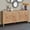 Natural Wood, variant on Noble House Carved Flower Door Large Storage Cabinet With Metal Handle Suitable For Living Room, Kitchen, Entryway, Natural Wood