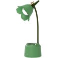 thumbnail image 1 of Cute LED Desk Lamp Kawaii Desk Accessories, Flower Bird Table lamp USB Rechargeable, 3 Color Modes, Stepless Dimming, Touch-Sensitive (Green), 1 of 5