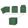 thumbnail image 4 of Mainstays Collapsible Fabric Cube Storage Bins (10.5" x 10.5"), 4 Pack, Green Sage Swirl, 4 of 6