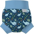 thumbnail image 2 of Splash About Happy Nappy Duo Swim Diaper, Shark Reef Blue, 2-3 Years, 2 of 3