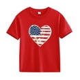 thumbnail image 4 of EnJoCho Girls 4th of July USA Shirt American Flag Patriotic T-Shirt Independence Day Outfit for Kids 5-14Years Boys Summer Shirts, 4 of 5