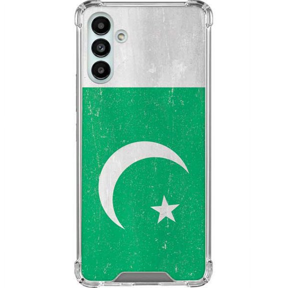 Skinit Countries of the World Pakistan Flag Distressed Galaxy A13 5G Clear Case