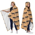 thumbnail image 2 of Wearable Blanket,Orange Dinosaurs Antelope Pattern Hooded Wearable Flannel Blanket for Adults & Teens,Winter Poncho Shawl Wrap Cape Cozy Anti-Pill,60"x80", 2 of 5