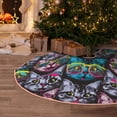 thumbnail image 5 of Bingfone Christmas Tree Skirt Mat Christmas Decoration Interior 48" -Happy Kitten Faces, 5 of 6