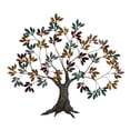 thumbnail image 6 of DecMode Multi Colored Metal Tree Wall Decor with Leaf Detail, 6 of 13