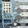 thumbnail image 2 of Klear Vu Porch Rocking Chair Cushions Set, Suitable for Living Room Rockers, Stylish Seat and Back Pads Include Fabric Ties, 20" X 17" X 2”, Gray, 2 of 6