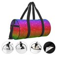 thumbnail image 3 of Pofeuu Rainbow Glitter Print Travel Duffel Bag,Sports Tote Gym Bag,Shoulder Weekender Overnight Bag for Women Gym Bag, 3 of 6
