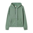 thumbnail image 5 of Pavied Hoodies for Women,Zip Up Hoodie,Women'S Street Long Sleeve Hooded Zipper Solid Color Casual Sweatshirt,Tunic Hoodies,Fleece Jacket Women,Womens Sweatshirt,Womens Hoodies Pullover,Green M, 5 of 6