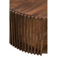 thumbnail image 3 of Martin Svensson Home Fenwick Round Slatted Solid Wood Coffee Table in Dark Wood, 3 of 6