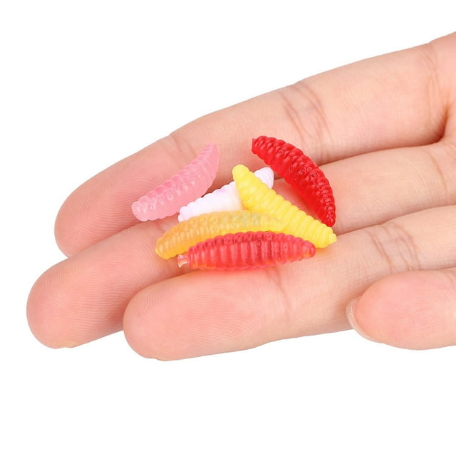 Forme de Ver Leurres, Mini Taille Ver Larve Leurre Appâts de Pêche Appâts Frappant Apparence