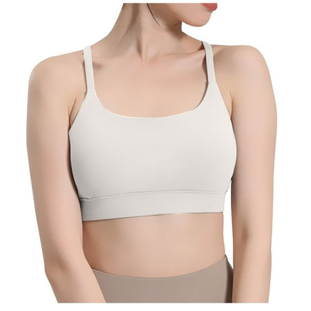 EDHITNR Womens Sports Bras Under $15 Racerback Tank Top For Women Cotton Sports Bras For Women  Women s Sports Bra Vests Push-Up Yoga Fitness Sports Bra With Removable Chest Pad
