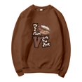 thumbnail image 4 of HUITKMM Chandails d'Hiver pour Femmes à Imprimé de Football Chandail à Capuchon Surdimensionné – Chandail à Col Rond Décontracté 4059 TG, 4 of 4