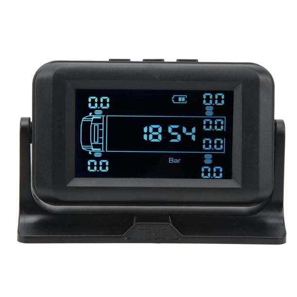 Sistema Inalámbrico de Monitoreo de Presión de Neumáticos 8 Sensores Carga Solar 15bar Resistente al Agua Bling Bling