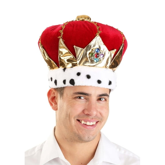 Red Royal King Hat for Adults