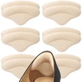 thumbnail image 1 of Almohadillas para talón MUKIFINE, 6 pares, para zapatos holgados, color beige, 1 of 7