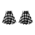 thumbnail image 2 of Guardurnaity corta a cuadros para mujer, corsé plisado a cuadros, ropa de discoteca, Mini vestido negro de cintura alta con cordón Vintage Negro L 2Conjunto, 2 of 6