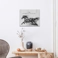 thumbnail image 4 of HFDF Farmhouse Horse Wall Art Black and White Horse Pictures Wall Decor Horse Gifts Office Decor Rustic Running Horse Canvas Painting Country Decorations Artwork for Living Room 10x8inch Framed, 4 of 6