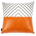 thumbnail image 2 of SAFAVIEH Trini Solid Chevron Accent Pillow, 18" x 18", Brown/White, 2 of 4