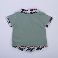 thumbnail image 4 of MEZZALL Boys Cute Print Embroidery Lapel Plaid Two Tops T-Shirt Tshirts Stylish Dailywear, Army Green, 6-12 Months, 4 of 7