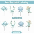 thumbnail image 7 of 36Pcs Coastal Cowgirl Cupcake Toppers Coastal Cowgirl Bachelorette Party Decoration Blue Shell Boots Hat Cake Decor for Last Toast on the Coast Western Cowgirl Engagement Bridal Shower Party Supplies, 7 of 7
