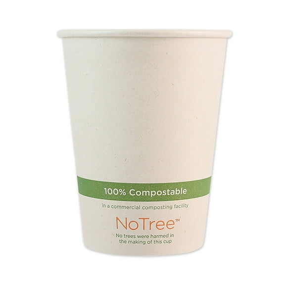 World Centric NoTree Paper Hot Cups 12 oz Natural 1 000/Carton CUSU12