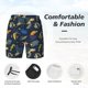thumbnail image 3 of Balery Undersea Animals Bañador para hombre, shorts de playa de secado rápido con entrepierna y forro de compresión-XX-Large, 3 of 6