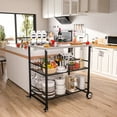 thumbnail image 2 of VEIKOUS Foldable Outdoor Grill Cart, Outdoor Serving Cart w/ Double Shelves for Backyard, Patio, Garden, Wheeled, 2 of 10