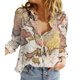 thumbnail image 2 of ICHUANYI Clearance Fashion Women's Loose Buttons Printing Lapel Long Sleeves T-shirts Blouse Tops(White, XXL) ICHUANYI WER2023080801482, 2 of 6