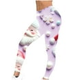 thumbnail image 5 of Mingw Ladies Christmas Printed Bottoms Yoga Pants High Waist Stretchy Leggings Skinny Tummy Control Trousers,Multicolor,M, 5 of 5