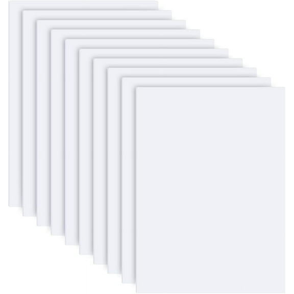 10 pc 10pcs PVC Foam Board Sheet 11.8x7.8inch Rectangle White Foam PVC Plates Plastic Sheets for Crafts Modelling Art Display School Projects 1mm Thick