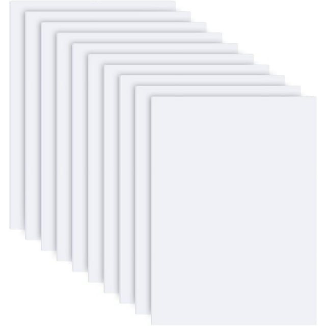 10 láminas de espuma de PVC rectangulares blancas de 11,8 x 7,8 pulgadas