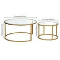 thumbnail image 3 of Evelyn&Zoe Watson Round Nested Coffee Table in Brass, 3 of 5