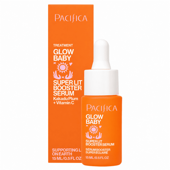 Pacifica Glow Baby Booster Facial Serum with Vitamin C for All Skin Types, 0.5 fl oz