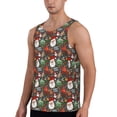 thumbnail image 2 of Balery Merry Christmas Pattern Men's Workout Tank Top Gym Muscle Tee Fitness Bodybuilding Sleeveless T Shirt Quick Dry Fit Muscle Tank Top Slim-Fit Tank-Large, 2 of 7