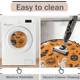 thumbnail image 5 of CURLYOOT Halloween 5.2ft Round Rug for Living Room, Large Washable Area Rug, Non Slip Floor Mat Pumpkin Ghost Bats Indoor Rugs for Bedroom, Dining Room, Offices, Entryway, 5 of 7