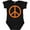 AB-Black, variant on Funky Orange Peace Sign Boys or Girls Baby Bodysuit