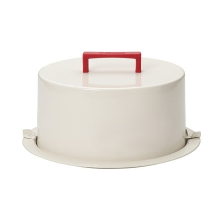 Cake Boss Serveware Metal Cake Carrier, “Icing”, Cream