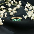 thumbnail image 6 of Rosec Jewels Natural Emerald Band Ring for Women (AAA Grade, May Birthstone), 18K Yellow Gold, US 10.00, 6 of 9
