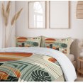 thumbnail image 6 of Ambesonne Monstera Duvet Cover Set, Mid Century Boho Abstract, Queen, Cinnamon Pale Sage Green, 6 of 6