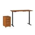 thumbnail image 1 of Move 60 Series 72W x 30D Adjustable Desk Set in Natural Cherry - Engineered Wood, 1 of 8