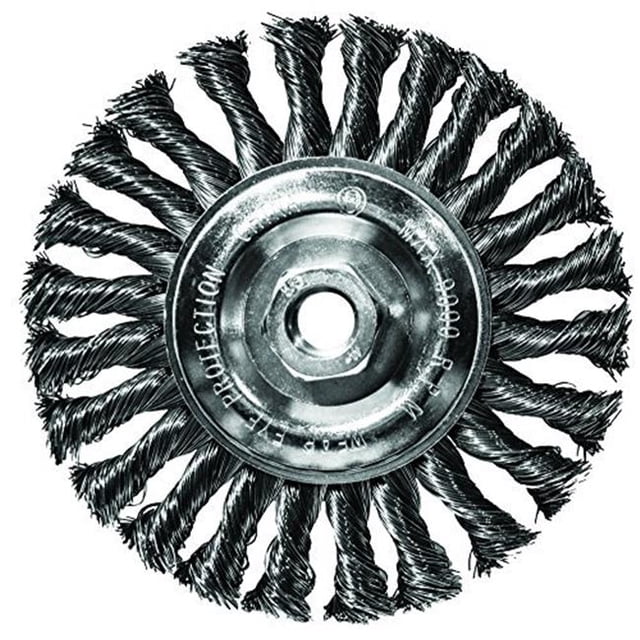 6 x 0.63 x 11 in. Knotted Wire Wheel Brush