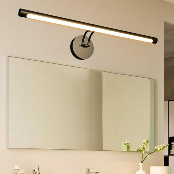 Ejendomsret modtage Nøjagtighed Modern Dimmable LED Rotatable Vanity Light Fixtures Black Aluminum for Bathroom  Lighting 6000K White Light, 9.8" - Walmart.com
