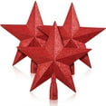thumbnail image 1 of Bienvenido 3 Piezas de Adorno de Árbol de Navidad con Purpurina de 10 Pulgadas Copa de Estrella de Plástico para Decoración de Árbol de Navidad, 1 of 7