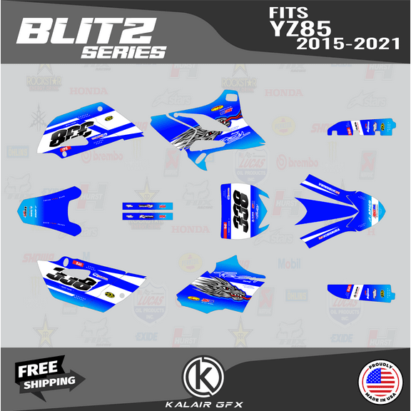 Kalair GFX Graphics Kit for Yamaha YZ85 (2015-2018) Blitz Series