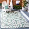 thumbnail image 2 of SAFAVIEH Courtyard Gerald Animal Indoor/Outdoor Area Rug, Ivory/Green, 6'7" x 9'6", 2 of 13