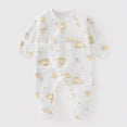 thumbnail image 2 of CAUYDY Newborn Boys Sleepers Baby Clothes 6 9 12 18 Months Preemie Long Sleeve Romper Fall Winter Infant Boy Cute Pajamas Toddler Jumpsuit Yellow for Sizes 3-6 Months, 2 of 6