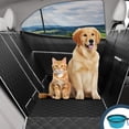 thumbnail image 1 of Funda de asiento de perro para el asiento trasero, impermeable 600D a prueba de arañazos funda de asiento de perro para el camión, vehículo SUV, Tesla, lavable a máquina,Color Negro, 1 of 5