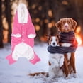 thumbnail image 3 of Bienvenido Otoño Invierno Mascota Felpa Espesar Corazón Melocotón Suave Cómodo Sudaderas Ropa Ropa Abrigada Traje para PerrosRose Red No. 16, 3 of 8