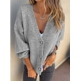 thumbnail image 3 of Suéter PRETTYGARDEN XXL Gris Oversize con Botones, 3 of 7